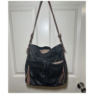 Women's Purse The Sak Black And Brown Bag Shoulder Strap